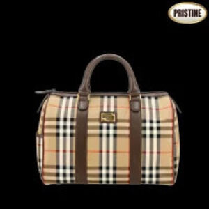 BURBERRY Nova Check Boston Bag